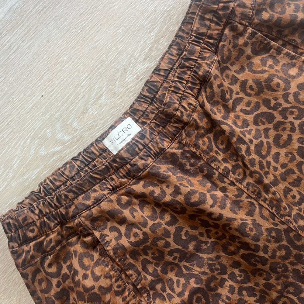 Anthropologie Barrel Leopard Trousers